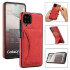 For Samsung Galaxy A42 5G Ultra-thin Shockproof Protective Case with Holder & Metal Magnetic Function(Red) - 1