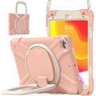 Silicone + PC Protective Case with Holder & Shoulder Strap For iPad mini 5 / 4(Rose Gold) - 1