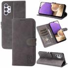 For Samsung Galaxy A32 5G Embossed Happy Cat Pattern Horizontal Flip Leather Case with Holder & Card Slots & Wallet(Grey) - 1