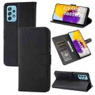 For Samsung Galaxy A82 5G Embossed Happy Cat Pattern Horizontal Flip Leather Case with Holder & Card Slots & Wallet(Black) - 1
