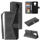 For Nokia 3 Stitching Calf Texture Horizontal Flip Leather Case with Holder & Card Slots & Wallet(Grey) - 1