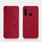 For Xiaomi Redmi Note 8 NILLKIN QIN Series Crazy Horse Texture Horizontal Flip Leather Case, with Card Slot(Red) - 1
