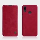 For Galaxy A10s NILLKIN QIN Series Crazy Horse Texture Horizontal Flip Leather Case, with Card Slot(Red) - 1