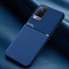 For vivo S9 Classic Tilt Strip Grain Magnetic Shockproof PC + TPU Case(Blue) - 1