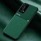 For Huawei P40 Pro+ Classic Tilt Strip Grain Magnetic Shockproof PC + TPU Case(Green) - 1