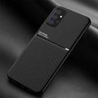 For Samsung Galaxy A52 4G / 5G Classic Tilt Strip Grain Magnetic Shockproof PC + TPU Case(Black) - 1