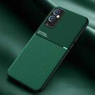 For OnePlus 9 Classic Tilt Strip Grain Magnetic Shockproof PC + TPU Case(Green) - 1