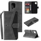 For Samsung Galaxy A12 Stitching Calf Texture Horizontal Flip Leather Case with Holder & Card Slots & Wallet(Grey) - 1