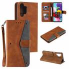 For Samsung Galaxy A32 5G Stitching Calf Texture Horizontal Flip Leather Case with Holder & Card Slots & Wallet(Brown) - 1