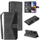 For Samsung Galaxy A72 Stitching Calf Texture Horizontal Flip Leather Case with Holder & Card Slots & Wallet(Grey) - 1