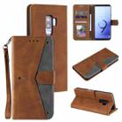 For Xiaomi Redmi Note 8 Pro Stitching Calf Texture Horizontal Flip Leather Case with Holder & Card Slots & Wallet(Brown) - 1