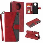 For Xiaomi Redmi Note 9T Stitching Calf Texture Horizontal Flip Leather Case with Holder & Card Slots & Wallet(Red) - 1