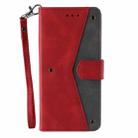 For Xiaomi Redmi Note 10 4G Stitching Calf Texture Horizontal Flip Leather Case with Holder & Card Slots & Wallet(Red) - 2