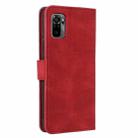 For Xiaomi Redmi Note 10 4G Stitching Calf Texture Horizontal Flip Leather Case with Holder & Card Slots & Wallet(Red) - 3