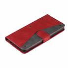 For Xiaomi Redmi Note 10 4G Stitching Calf Texture Horizontal Flip Leather Case with Holder & Card Slots & Wallet(Red) - 6