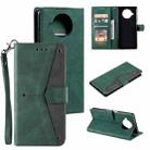 For Xiaomi Mi 10T Lite 5G Stitching Calf Texture Horizontal Flip Leather Case with Holder & Card Slots & Wallet(Green) - 1