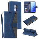 For Xiaomi Redmi 9 Stitching Calf Texture Horizontal Flip Leather Case with Holder & Card Slots & Wallet(Blue) - 1