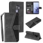 For Xiaomi Redmi 9 Stitching Calf Texture Horizontal Flip Leather Case with Holder & Card Slots & Wallet(Grey) - 1
