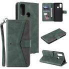 For Xiaomi Redmi 9C Stitching Calf Texture Horizontal Flip Leather Case with Holder & Card Slots & Wallet(Green) - 1