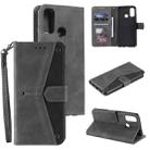 For Xiaomi Redmi 9C Stitching Calf Texture Horizontal Flip Leather Case with Holder & Card Slots & Wallet(Grey) - 1
