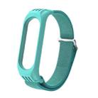 For Xiaomi Mi Band 6 / 5 / 4 / 3 9-shaped Buckle Twill Watch Band(Sea Green) - 1