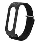 For Xiaomi Mi Band 6 / 5 / 4 / 3 9-shaped Buckle Twill Watch Band(Black) - 1