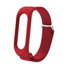 For Xiaomi Mi Band 6 / 5 / 4 / 3 9-shaped Buckle Twill Watch Band(Red) - 1