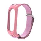 For Xiaomi Mi Band 6 / 5 / 4 / 3 9-shaped Buckle Twill Watch Band(Pink) - 1