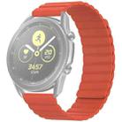 22mm For Samsung Smart Watch Universal Silicone Magnetic Watch Band(Red) - 1