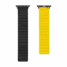 Silicone Magnetic Watch Band For Apple Watch Series 7 41mm / 6 & SE & 5 & 4 40mm / 3 & 2 & 1 38mm(Black+Yellow) - 1