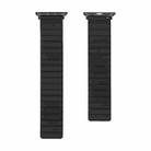 Silicone Magnetic Watch Band For Apple Watch Ultra 49mm / Series 8&7 45mm / SE 2&6&SE&5&4 44mm / 3&2&1 42mm(Black) - 1