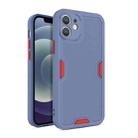 For iPhone 11 Contrast-Color Straight Edge Matte TPU Shockproof Case with Sound Converting Hole (Grey) - 1