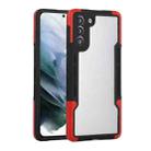 For Samsung Galaxy S21 5G TPU + PC + Acrylic 3 in 1 Shockproof Protective Case(Red) - 1