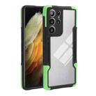 For Samsung Galaxy S21 Ultra 5G TPU + PC + Acrylic 3 in 1 Shockproof Protective Case(Green) - 1