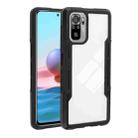 For Xiaomi Redmi Note 10 TPU + PC + Acrylic 3 in 1 Shockproof Protective Case(Black) - 1