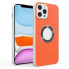 For iPhone 11 PU+PC+TPU Mobile Phone Protective Case (Orange) - 1