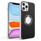 For iPhone 11 PU+PC+TPU Mobile Phone Protective Case (Black) - 1