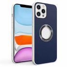 For iPhone 11 PU+PC+TPU Mobile Phone Protective Case (Dark Blue) - 1