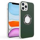 For iPhone 11 PU+PC+TPU Mobile Phone Protective Case (Dark Green) - 1