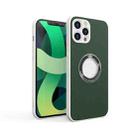 For iPhone 12 Pro Max PU+PC+TPU Mobile Phone Protective Case(Dark Green) - 1