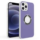 For iPhone 12 mini PU+PC+TPU Mobile Phone Protective Case (Purple) - 1