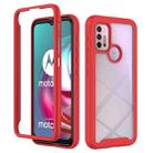 For Motorola Moto G30 Starry Sky Solid Color Series Shockproof PC + TPU Protective Case(Red) - 1