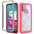 For Motorola Moto G30 Starry Sky Solid Color Series Shockproof PC + TPU Protective Case(Rose Red) - 1