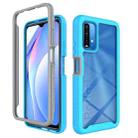 For Xiaomi Poco M3 / Redmi 9T Starry Sky Solid Color Series Shockproof PC + TPU Protective Case(Baby Blue) - 1