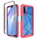 For Xiaomi Poco M3 / Redmi 9T Starry Sky Solid Color Series Shockproof PC + TPU Protective Case(Rose Red) - 1