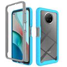 For Xiaomi Redmi Note 9T Starry Sky Solid Color Series Shockproof PC + TPU Protective Case(Baby Blue) - 1