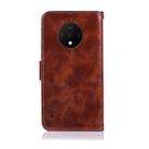 For OnePlus 7T Retro Copper Button Crazy Horse Horizontal Flip PU Leather Case with Holder & Card Slots & Wallet & Lanyard(Brown) - 3