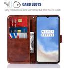 For OnePlus 7T Retro Copper Button Crazy Horse Horizontal Flip PU Leather Case with Holder & Card Slots & Wallet & Lanyard(Brown) - 4
