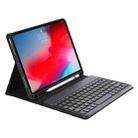 Y-C11B 2021 Detachable Candy Color Skin Texture Round Keycap Bluetooth Keyboard Leather Tablet Case with Pen Slot & Stand For iPad Pro 11 (2021)(Black) - 4