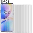 For OnePlus 8 Pro 50 PCS 3D Curved Silk-screen PET Full Coverage Protective Film(Transparent) - 1